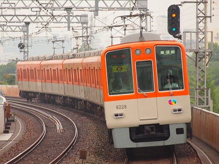 阪神8000系特急 阪神本線大物駅