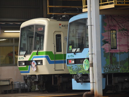 叡電800系 修学院車庫01