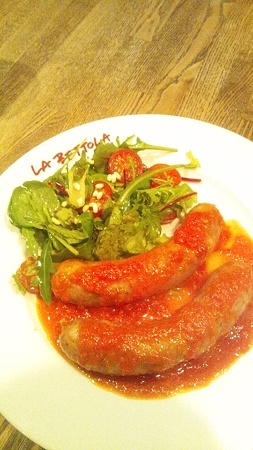 サルシッチャの煮込み@LA BETTOLA bis