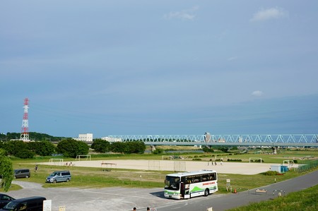 江戸川土手　駐車場