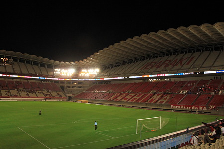 試合後のスタジアム（バクスタでケンカ発生…）