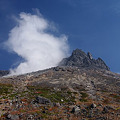噴煙上げる火の山