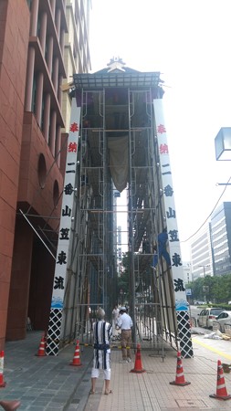 2015年 博多祇園山笠 飾り山笠 建設中 写真画像 (3)