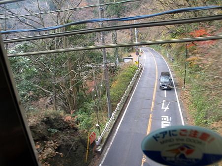 箱根登山電車の車窓(塔ノ沢駅→大平台駅)4