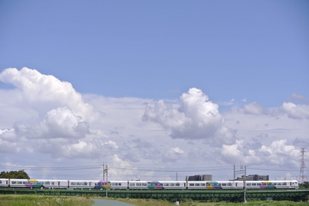中央本線多摩川橋梁にて