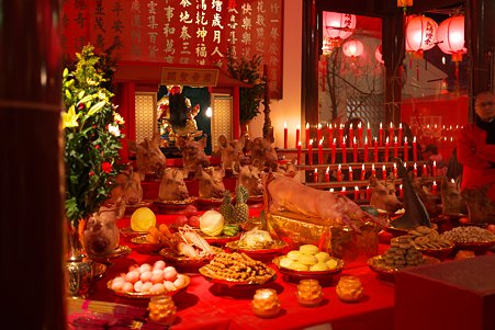 2012.01.26　長崎　湊公園　ランタンフェスティバル　祭壇