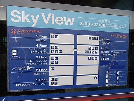 展望デッキ スカイビュー