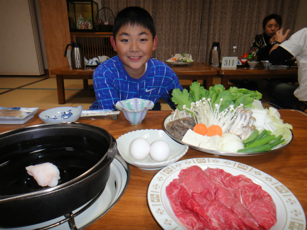 楽しみにしていた夕食